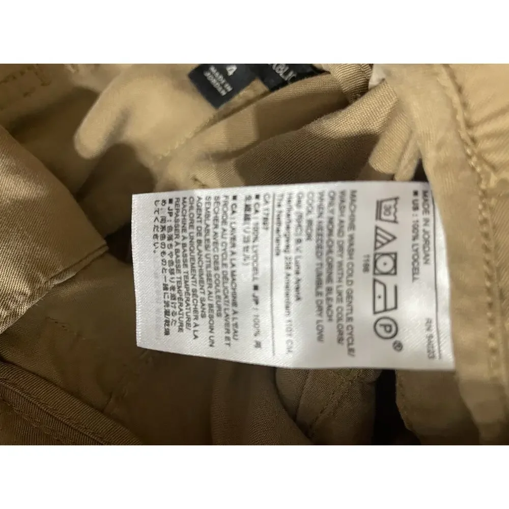 Banana Republic Womens Tan Khaki Lyocell Linen Belted Utility Jogger Pants 4